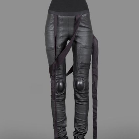 Rick Owens Pants - Rick Owens Nagakin leather leggings